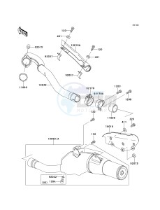 KLX 650 D [KLX650R] (D1) [KLX650R] drawing MUFFLER-- S- -