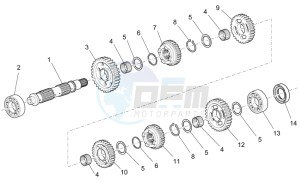 Griso S.E. 1200 8V drawing Driven shaft