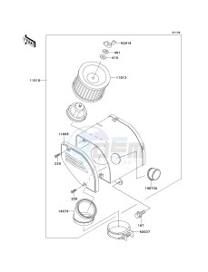 KH 125 M [2000] (M5-M9) drawing AIR CLEANER-- M5- -