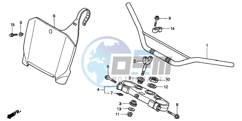 HANDLE PIPE/TOP BRIDGE (CR250R2,3)