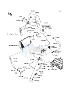 Z1000SX ABS ZX1000HDF FR GB XX (EU ME A(FRICA) drawing Water Pipe