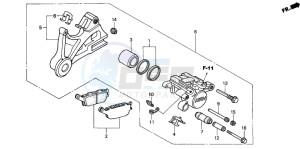 CB900F CB900F drawing REAR BRAKE CALIPER