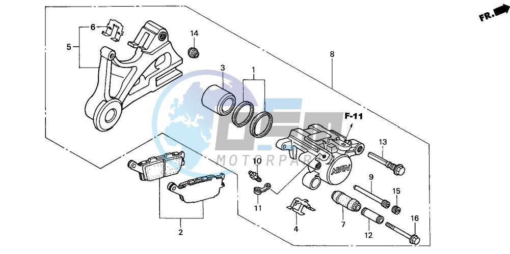 REAR BRAKE CALIPER