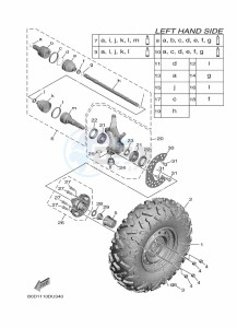 YXE850EBN YXE85WPBK (B0D1) drawing FRONT WHEEL