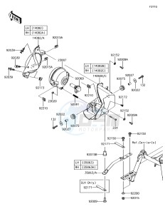 BRUTE FORCE 750 4x4i EPS KVF750HJF EU drawing Headlight(s)