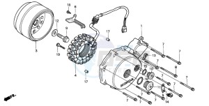 VT750DCB SHADOW SPIRIT drawing LEFT CRANKCASE COVER/ GENERATOR