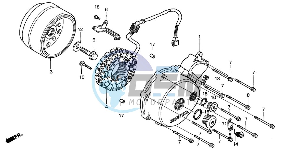 LEFT CRANKCASE COVER/ GENERATOR