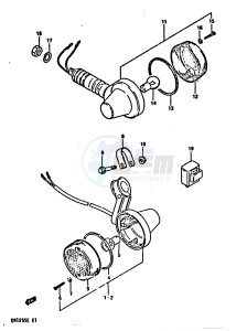 DR125S (E2) drawing TURN SIGNAL LAMP (E2)