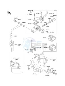 KX 100 A [KX100 MONSTER ENERGY] (A6F - A9FA) D8F drawing FRONT MASTER CYLINDER