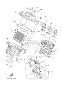 XSR900 MTM850 (BAE6) drawing INTAKE 2