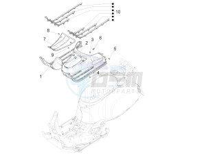 SUPER GTS 300 4T 4V IE ABS E3 (APAC) drawing Central cover - Footrests