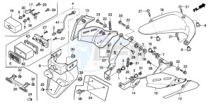 CBR600RR drawing REAR FENDER (CBR600RR3/4)