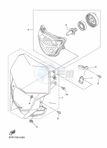 WR450F (B7R4) drawing HEADLIGHT