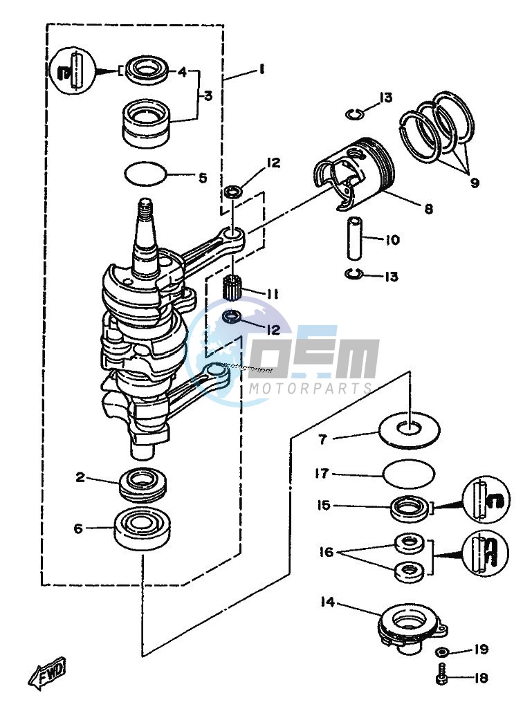 CRANKSHAFT--PISTON