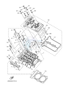 XT1200ZE SUPER TENERE ABS (2KBD 2KBE) drawing CYLINDER HEAD