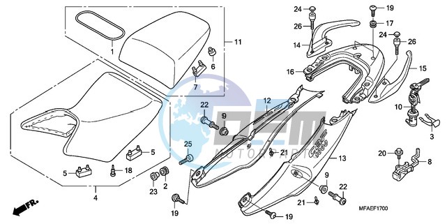 SEAT/REAR COWL