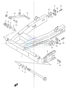 GSX1200 (E4) drawing REAR SWINGING ARM