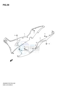 AN400 (E3-E28) Burgman drawing SIDE LEG SHIELD (MODEL K3)