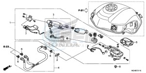 VFR1200XLE CrossTourer - VFR1200X 2ED - (2ED) drawing FUEL PUMP