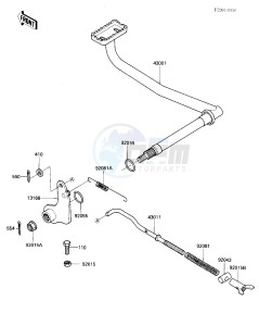 KLF 185 A [BAYOU 185] (A1-A1A) [BAYOU 185] drawing BRAKE PEDAL