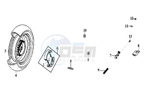 EURO MX E2 - 125 cc drawing REAR WHEEL