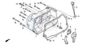 TRX90 SPORTRAX90 drawing RIGHT CRANKCASE COVER