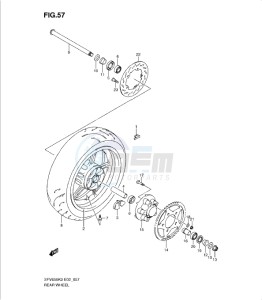 SFV650/A drawing REAR WHEEL (SFV650 K9 - L4)