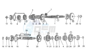 V7 CafÃ¨ 750 drawing Gear box