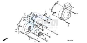 XL700V9 Europe Direct - (ED / SPC) drawing LEFT CRANKCASE COVER