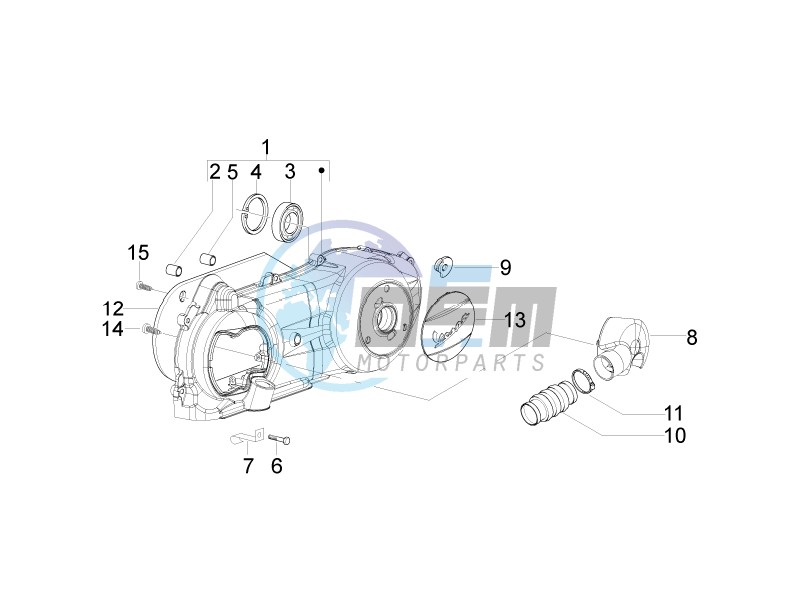 Crankcase cover and cooling