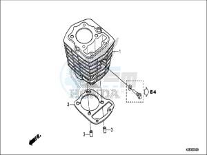 CRF125FBH Europe Direct - (ED) drawing CYLINDER