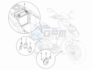 SR Motard 125 4t e3 drawing Remote control switches - Battery - Horn