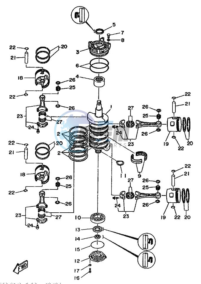 CRANKSHAFT--PISTON