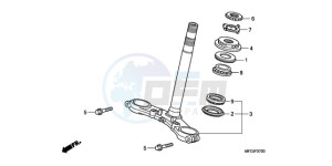 CB600F3A France - (F / CMF ST 25K) drawing STEERING STEM