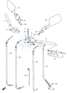 RF600R (E2) drawing HANDLE BAR (MODEL P)