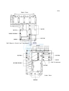 ZR 1200 A [ZX 1200 R] (A1-A3) drawing CRANKCASE BOLT PATTERN