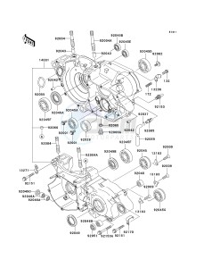 KX 250 R (R6F-R7F) R6F drawing CRANKCASE