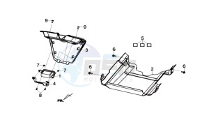 GTS 300i ABS drawing REAR FENDER / INNER SHIELD