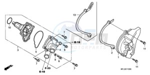 CBR1000RRA Korea - (KO) drawing WATER PUMP