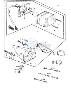 KLX 250 A [KLX250] (A1-A2) [KLX250] drawing TAILLIGHT -- KLX250-A2- - -- OPTIONAL FOR KLX250-A1- -