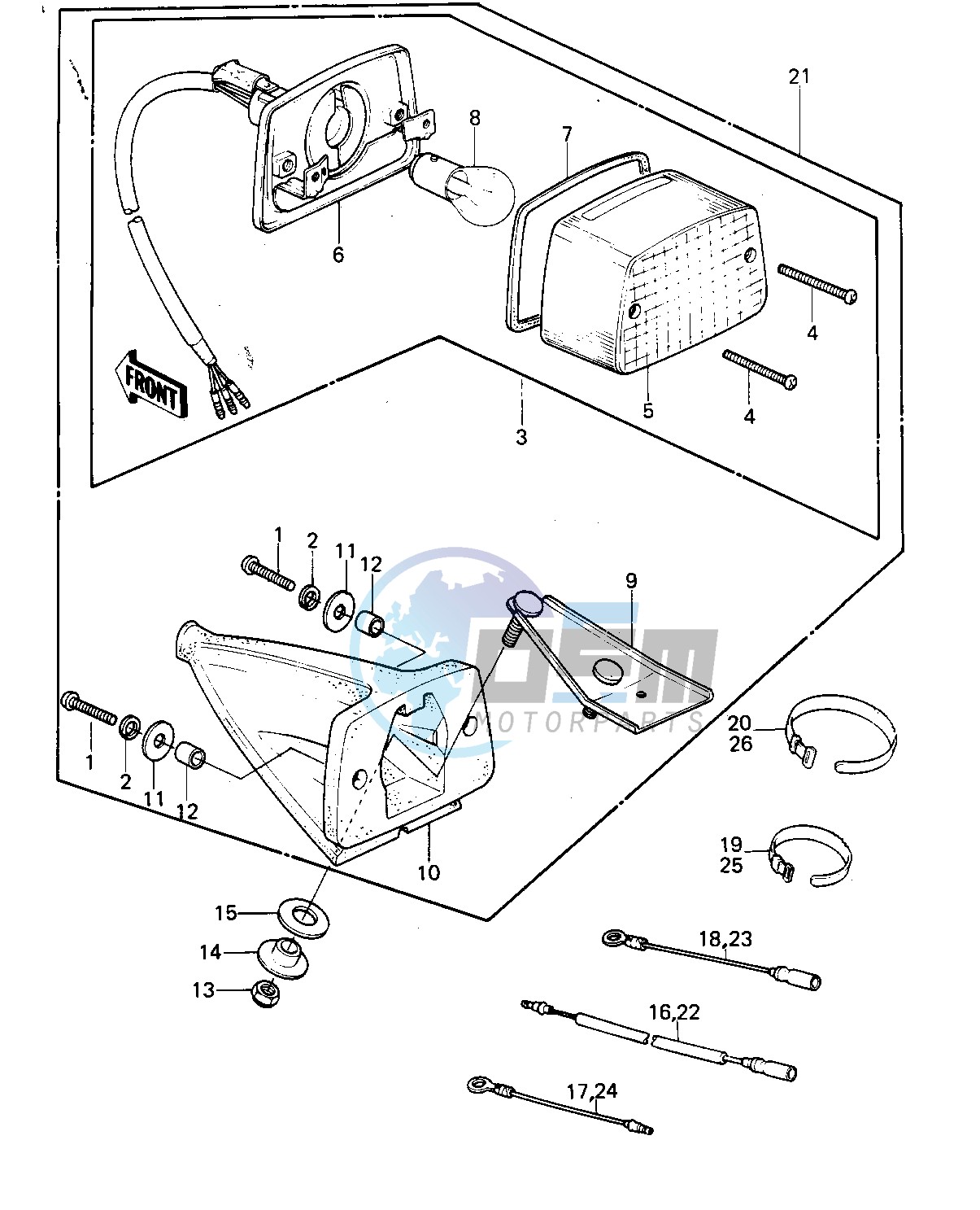 TAILLIGHT -- KLX250-A2- - -- OPTIONAL FOR KLX250-A1- -