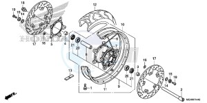 VFR1200XDH 2ED - (2ED) drawing FRONT WHEEL