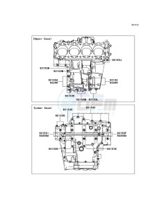 1400GTR_ABS ZG1400CEF FR GB XX (EU ME A(FRICA) drawing Crankcase Bolt Pattern