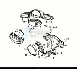 FIDDLE IV 50 (XG05W1-NL) (E5) (M1-M3) drawing HANDLE COVER HEAD LIGHT