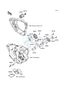 KX250F KX250W9F EU drawing Oil Pump