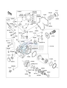 VN 1600 A [VULCAN 1600 CLASSIC] (A6F-A8FA) A6F drawing FRONT BEVEL GEAR