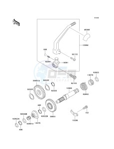 KLX 300 A [KLX300R] (A6F-A7A) A7F drawing KICKSTARTER MECHANISM