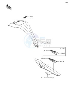 Z1000 ABS ZR1000GGF FR GB XX (EU ME A(FRICA) drawing Labels