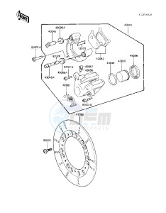 KZ 550 A (A3-A4) drawing FRONT BRAKE -- 82-83 A3_A4- -