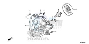 SH125D SH125i UK - (E) drawing HEADLIGHT